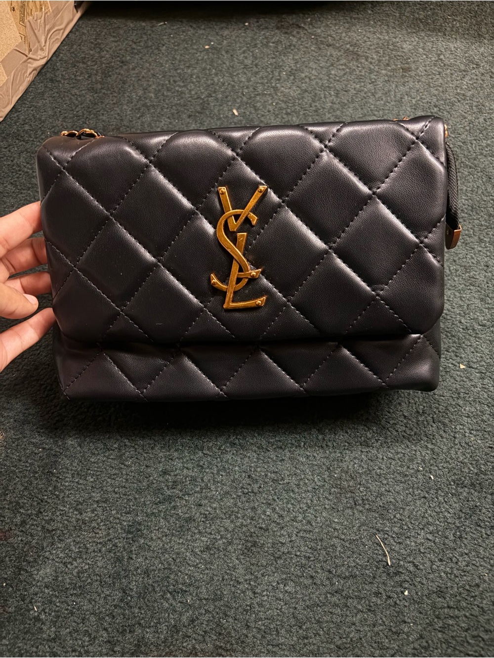 Classic Quilted Black Shoulder Bag with Chain Strap